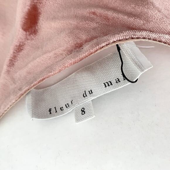 Fleur du Mal Velvet Slip Maxi Dress Platinum Rose Size 8 NWT - Picture 7 of 7
